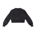 BALLOON SLEEVE CROPPED SWEATER