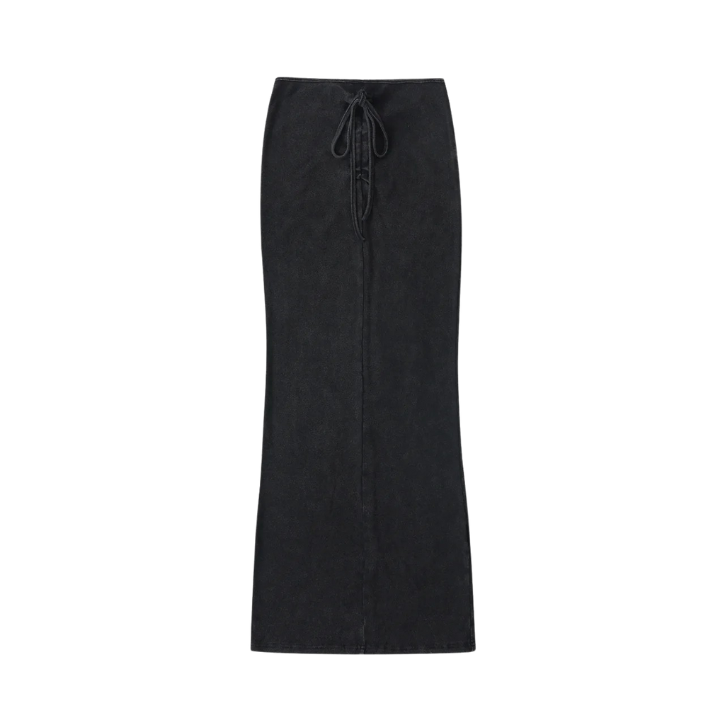 DRAWSTRING MAXI SKIRT