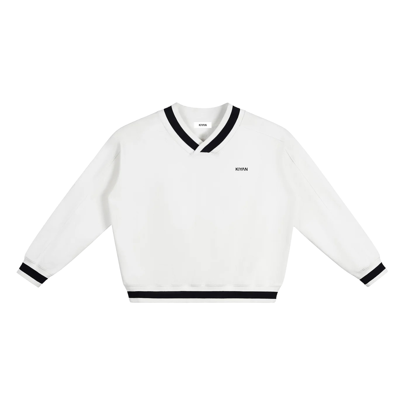 V-NECK COTTON SWEATER