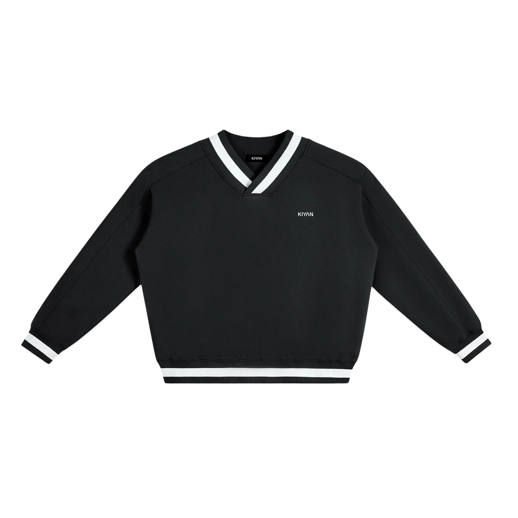 V-NECK COTTON SWEATER