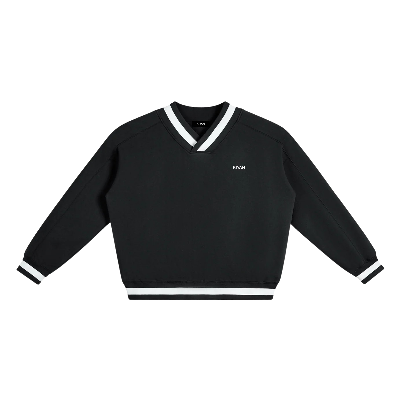 V-NECK COTTON SWEATER