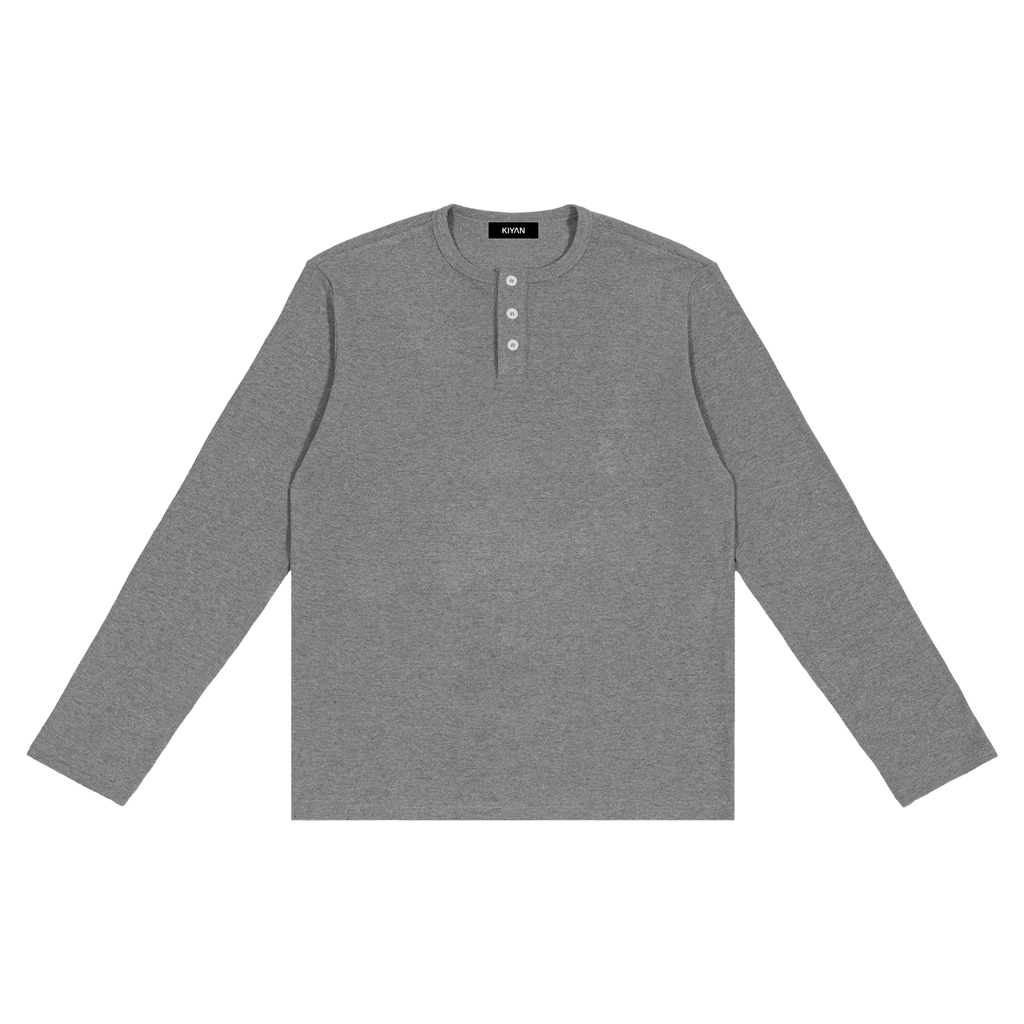 LONG SLEEVE HENLEY SHIRT